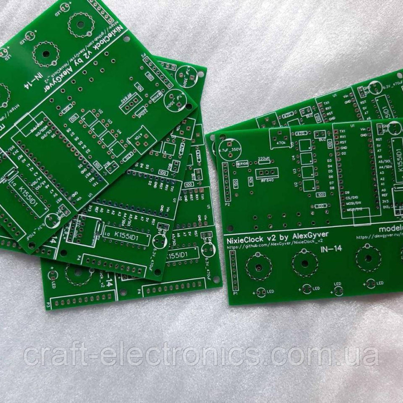 Плата годин на газорозрядних індикаторів IN-14