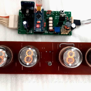 Плата з газорозрядними індикаторами ИН-1 для годин Nixie Clock