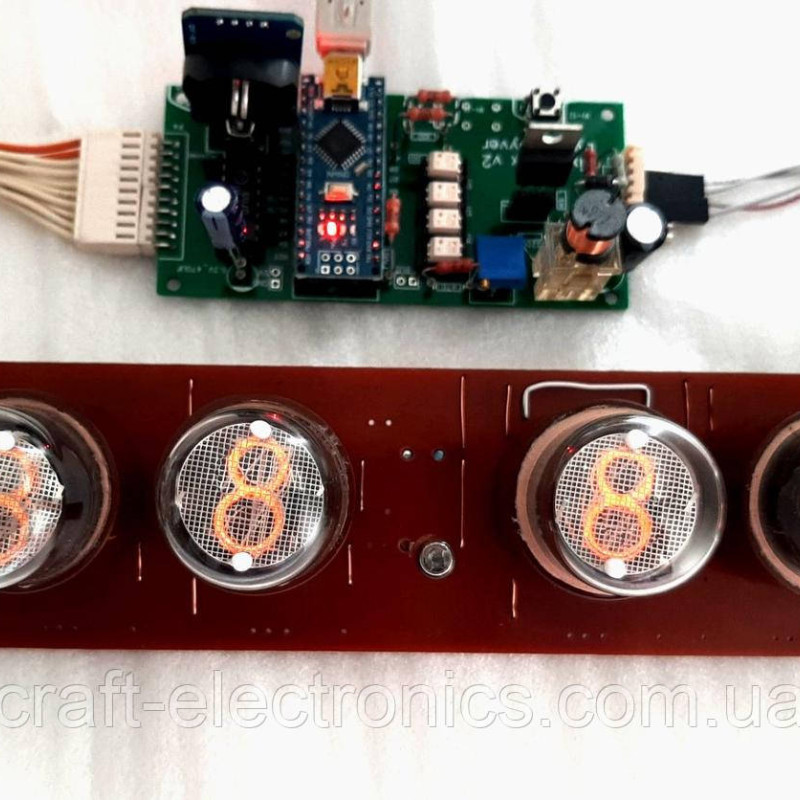 Плата з газорозрядними індикаторами ИН-1 для годин Nixie Clock