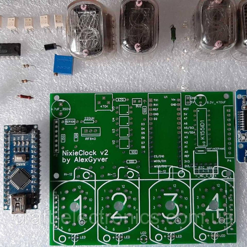 Конструктор "Годинник на газорозрядних індикаторах IN-12" без індикаторів