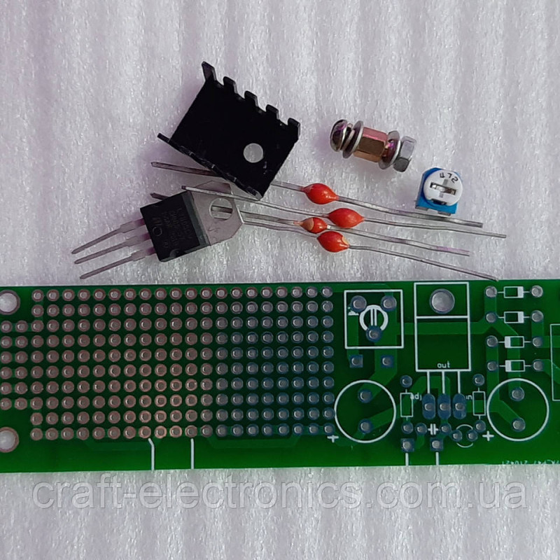Макетна Плата + конструктор блоку живлення 2-15В, 1А