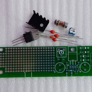 Конструктор блоку живлення 2-15В, 1А + макетна плата