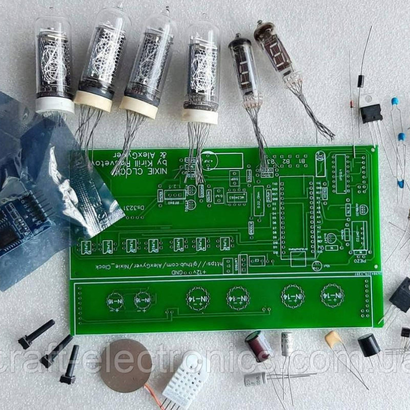 Годинник на газорозрядних індикаторів IN-14/IN16 конструктор