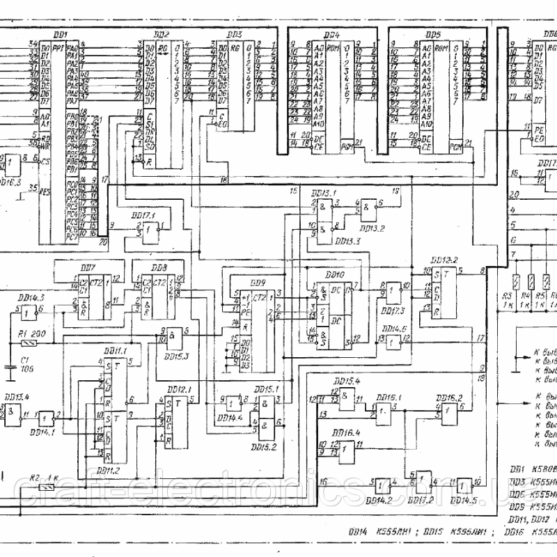 Плата контролера накопичувача на ГМД для Радіо 86РК