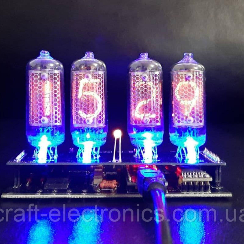 Плата в зборі годинника  на г індикаторах ІН 8-2