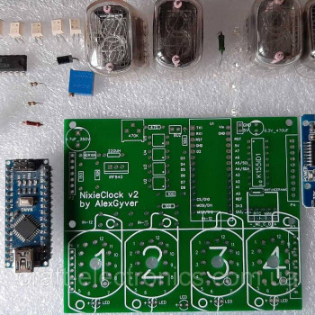 Конструктор "Годинник на газорозрядних індикаторів IN-12" неон