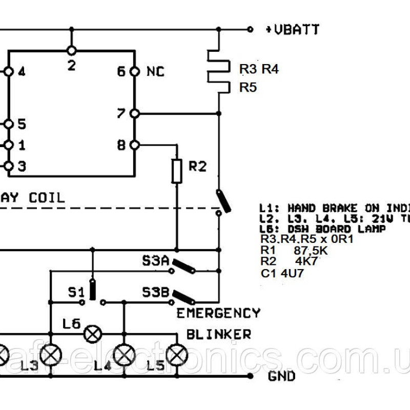 Конструктор Комутатор поворотів автомобіля/мотоцикла
